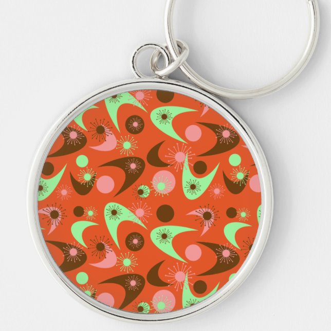 Retro Boomerangs Keychain (Front)