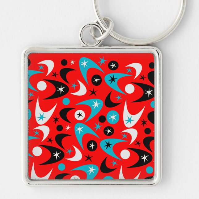 Retro Boomerangs Keychain (Front)