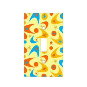 Retro Boomerangs Light Switch Cover