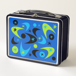 Retro Boomerangs Metal Lunch Box