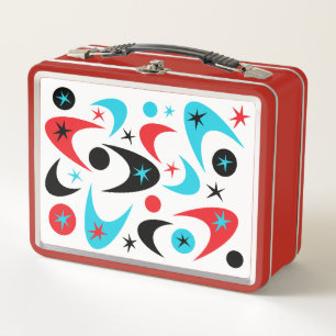 Retro Boomerangs Metal Lunch Box