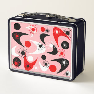 Retro Boomerangs Metal Lunch Box