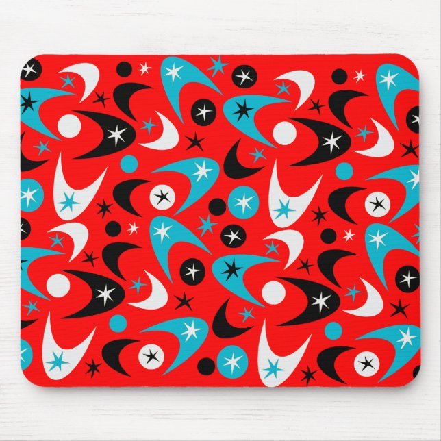 Retro Boomerangs Mouse Pad (Front)