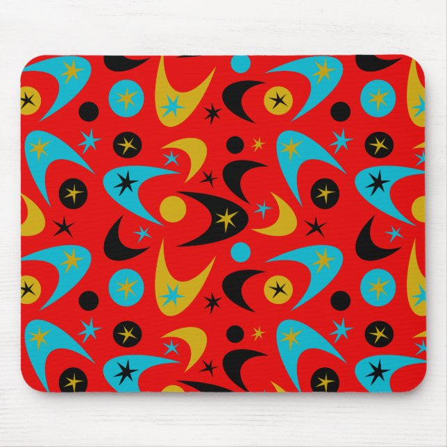 Retro Boomerangs Mouse Pad (Front)
