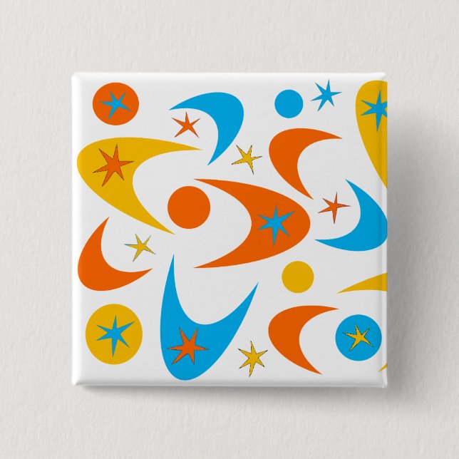 Retro Boomerangs Pinback Button (Front)