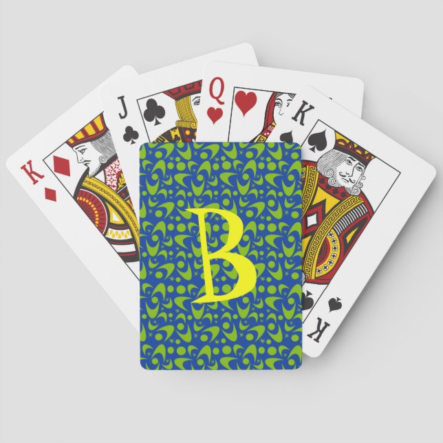 Retro Boomerangs Poker Cards (Back)