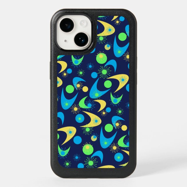 Retro Boomerangs & Starbursts Otterbox iPhone Case (Back)