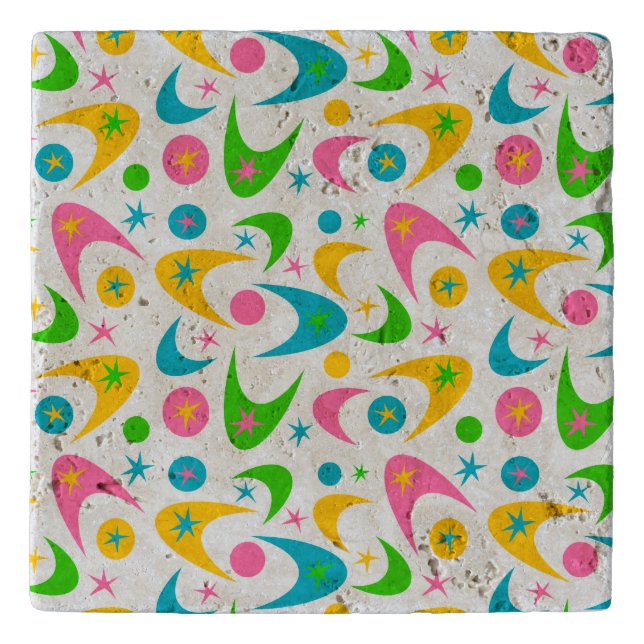 Retro Boomerangs Trivet (Front)
