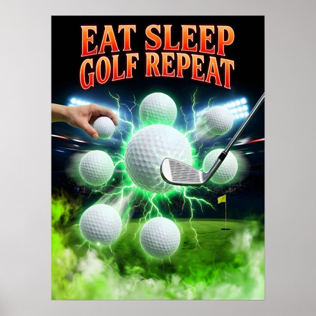 Retro Bootleg Golf Graphic Poster (Front)