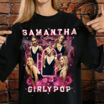 Retro Bootleg Rap Tee Pink Girly Add Photos Trendy