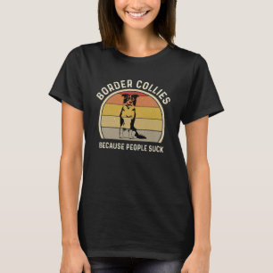 Retro Border Collie  For Men I Love My Border Coll T-Shirt