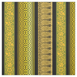 Retro Borders in Gold Fabric