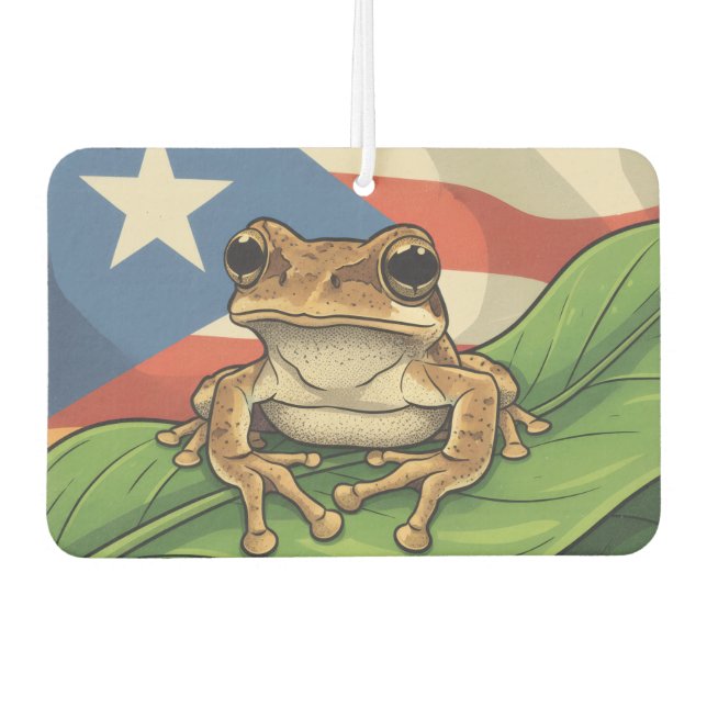 Retro Boricua Pride Poster Air Freshener (Front)