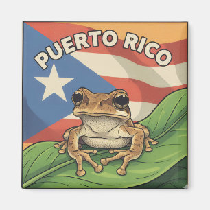 Retro Boricua Pride Poster Magnet