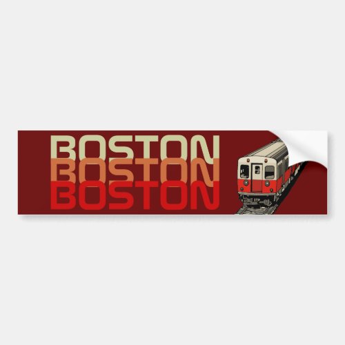 Retro Boston Bumper Sticker
