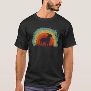 Retro Boston Terrier Vintage Rainbow Dog Men Women T-Shirt