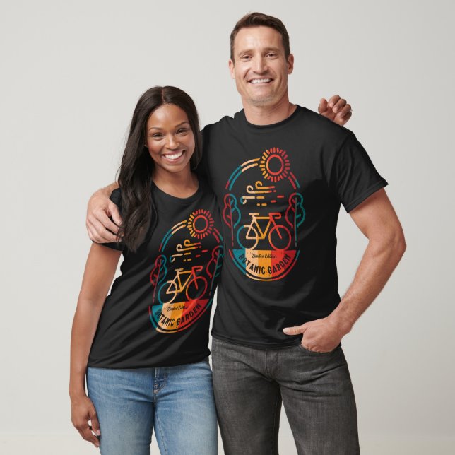 Retro Botanic Garden Bike Trail T-Shirt (Unisex)