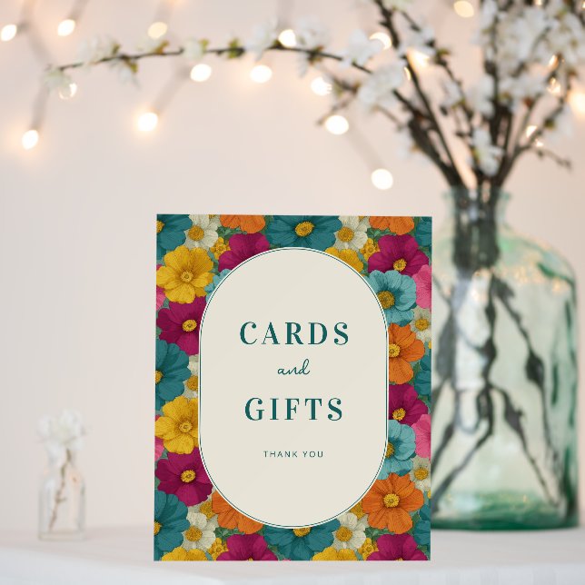 Retro Botanica and Teal Wedding Foam Board (In Situ (Wedding))