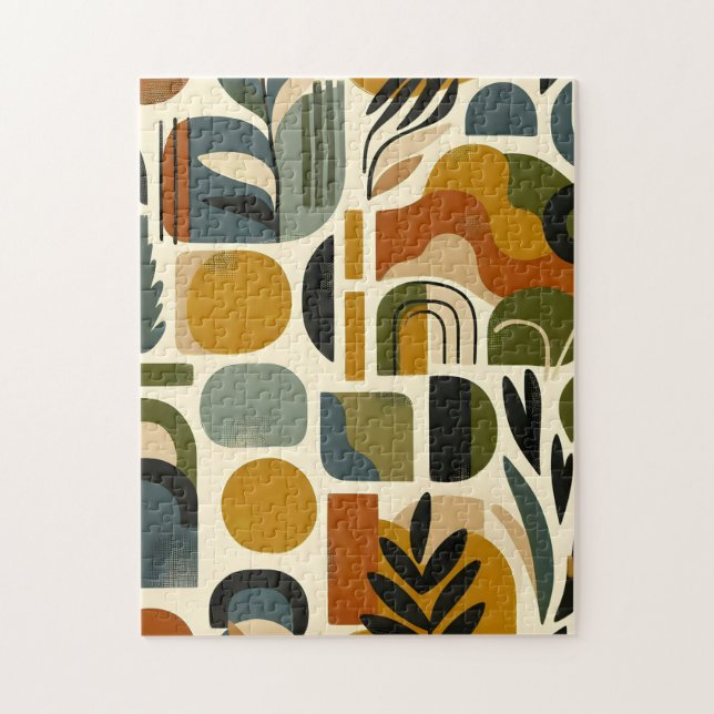 Retro Botanica Geometrica Jigsaw Puzzle (Vertical)
