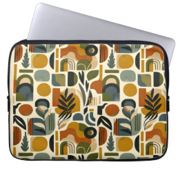 Retro Botanica Geometrica Laptop Sleeve