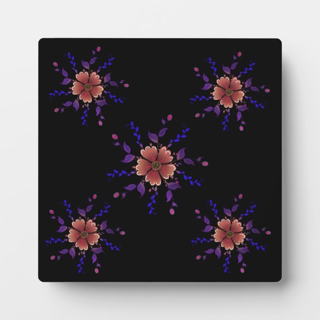 Retro Botanical Pattern | custom  Plaque (Front)