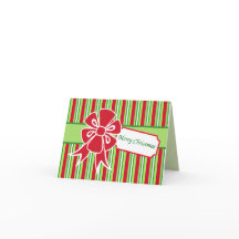 Retro Bow Christmas Card