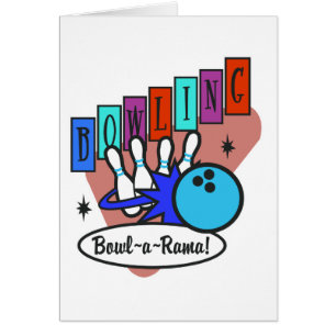 retro bowl-a-rama sign cards