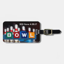 Retro BOWL sign Game Badge for perfect game