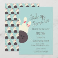 Retro Bowling Alley Birthday Party Teal