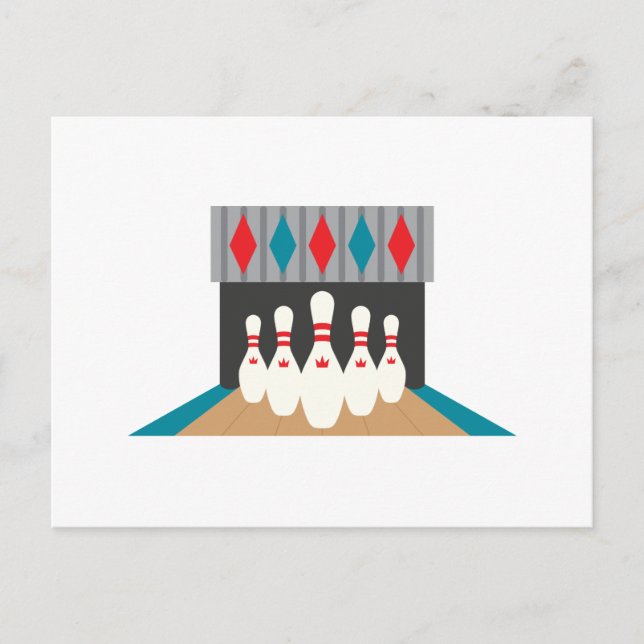 Retro Bowling Alley Postcard (Front)