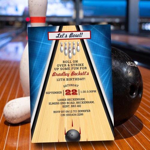 Retro Bowling Any Age Birthday