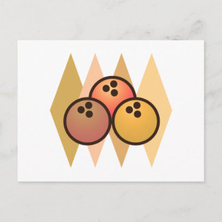 Retro Bowling Balls Postcard
