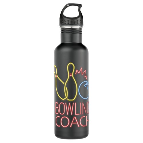 Retro Bowling Coach Bowling Team Players Teacher 7 Stainless Steel Water Bottle