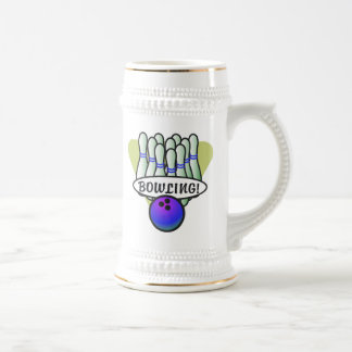 retro bowling design, retro bowling design beer stein