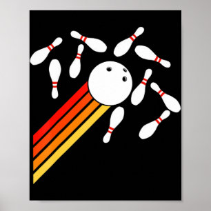 retro Bowling Fun Bowling Party Poster