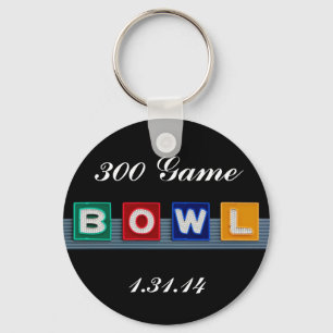 Retro Bowling Keychain