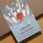 Retro Bowling Kids Birthday Party  Invitation<br><div class="desc">Let's Strike Up Some Fun! with these Retro Kids Birthday Party Invitations. Perfect for any age and any gender.</div>