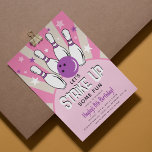 Retro Bowling Kids Birthday Party  Invitation<br><div class="desc">Strike up the perfect party with our Retro Bowling Kids Birthday Party Invitations! From the vibrant colors to the charming vintage design,  these invites are guaranteed to build excitement for your child's big day. Perfect for kids of all ages and genders,  make your child's birthday an unforgettable celebration!</div>