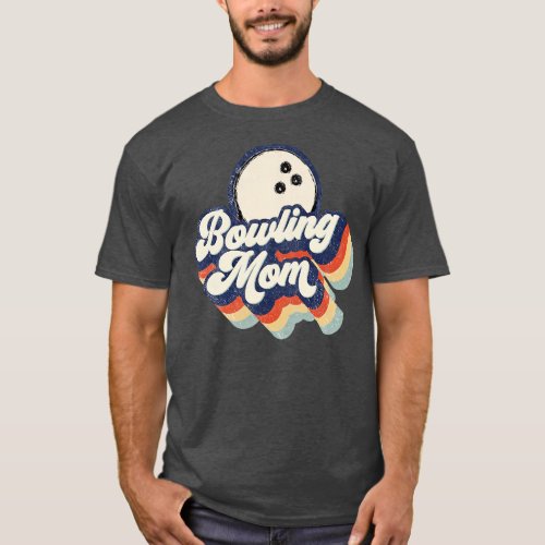 Retro Bowling Mom Mothers Day T_Shirt