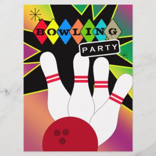 Retro Bowling Party Invitation