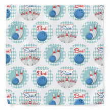 Retro Bowling Pattern Bowling Ball Pins