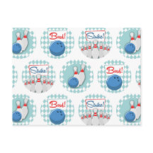 Retro Bowling Pattern Bowling Ball Pins