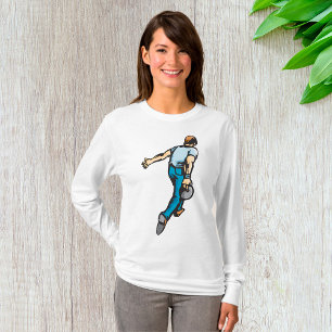 Retro Bowling Player Throwing Ball T-Shirt