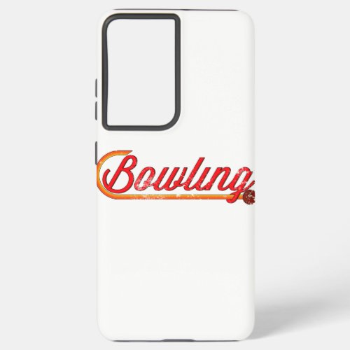 Retro Bowling print Cool Gift For Vintage Lovers Samsung Galaxy S21 Ultra Case