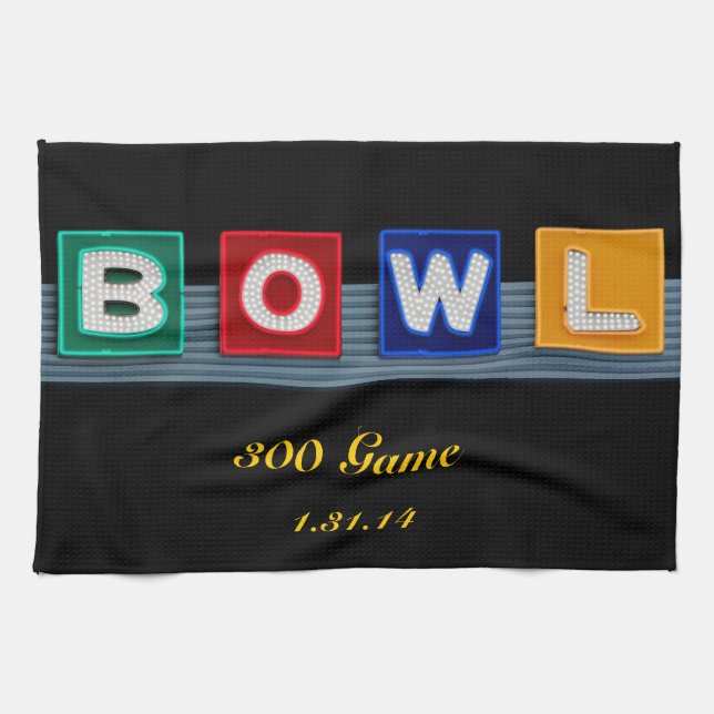 Retro Bowling Towel (Horizontal)
