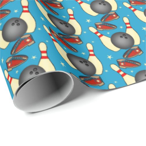 Retro Bowling  Wrapping Paper