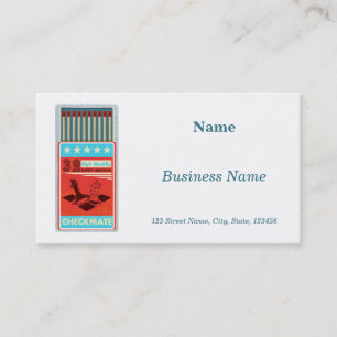Retro box of matches pop art business card