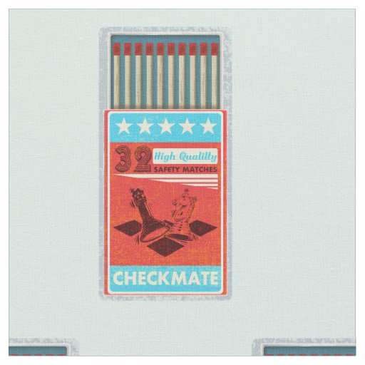 Retro box of matches pop art fabric