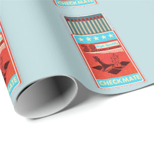 Retro box of matches pop art wrapping paper