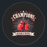 Retro Boxing Gloves Love Gifts For Boxers 1  Classic Round Sticker<br><div class="desc">Retro Boxing Gloves Love Gifts For Boxers 1</div>